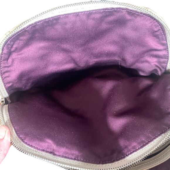 B. Makowsky Cream Leather Satchel Zipper Top Bag Women - Picture 10 of 16